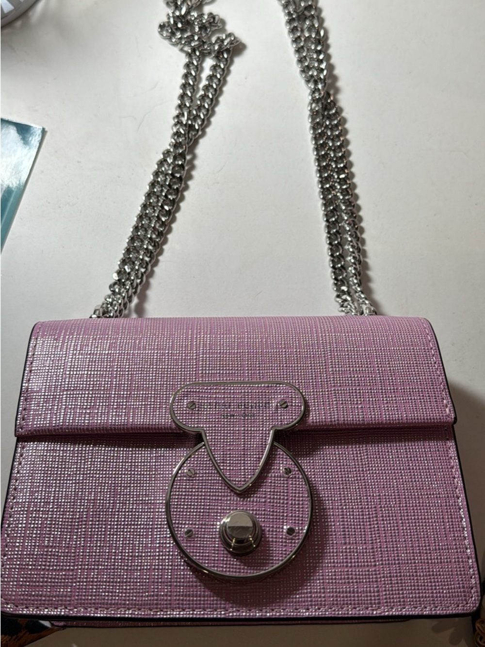 Henri Bendel Warren Chain Lavender Shoulder Bag